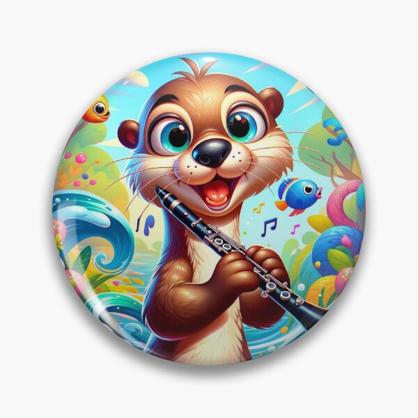 Item preview, Otter playing clarinet designed and sold by Clarinetu.