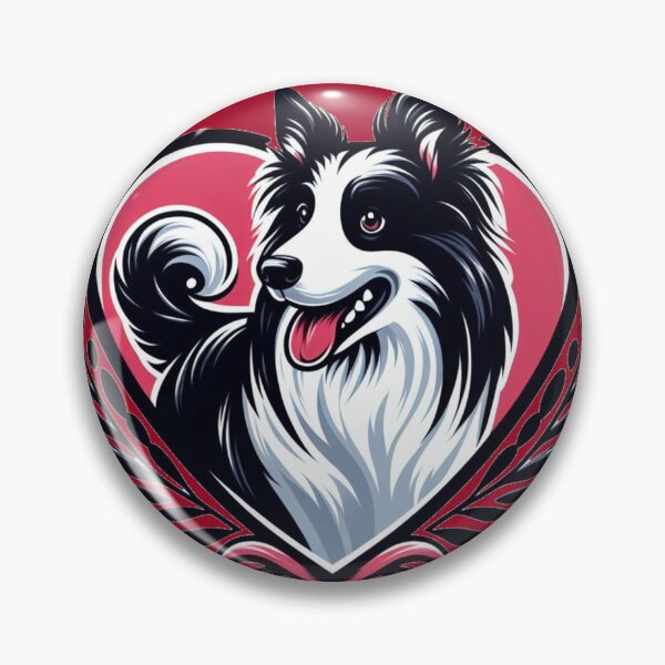 Item preview, Border Collie Black And White Dogs smiley Dog Valentine's Heart designed and sold by CoffeeIsATrip.
