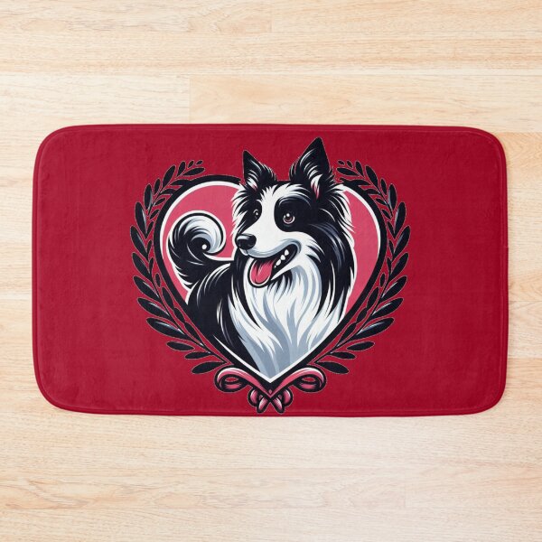 Item preview, Border Collie Black And White Dogs smiley Dog Valentine's Heart designed and sold by CoffeeIsATrip.