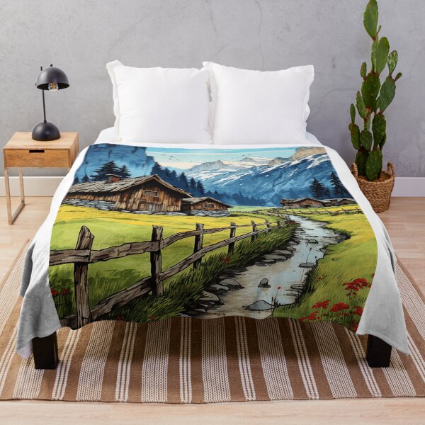 Item preview, Alps travel vintage colorful anime graphics designed and sold by wonderfulpark.