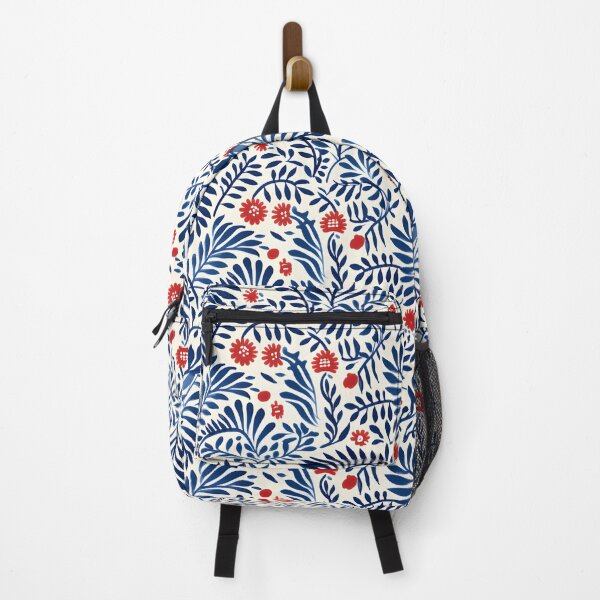 Item preview, Red blue flower seamless pattern designed and sold by varinchai.