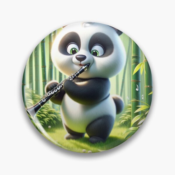 Item preview, Panda playing clarinet designed and sold by Clarinetu.