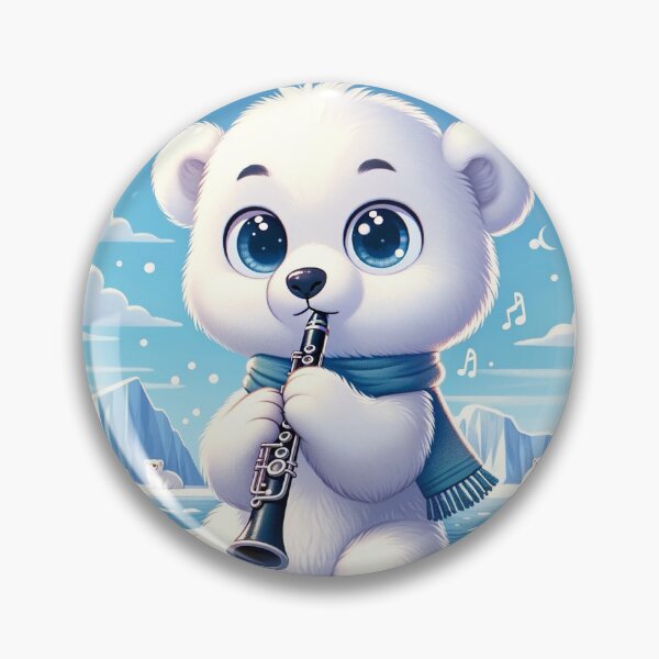 Item preview, Polar bear playing clarinet designed and sold by Clarinetu.