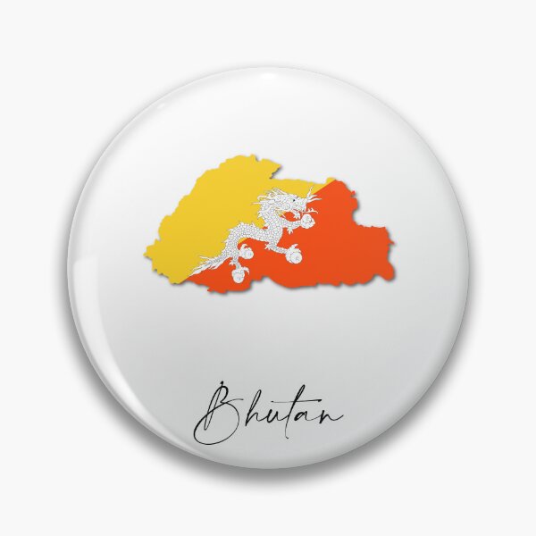 Item preview, Bhutan Country Map and Flag Himalayas Asia designed and sold by dk-design85.