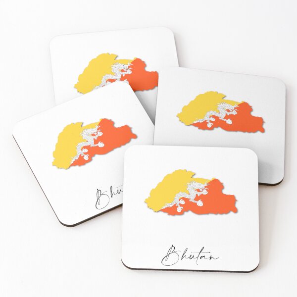 Item preview, Bhutan Country Map and Flag Himalayas Asia designed and sold by dk-design85.