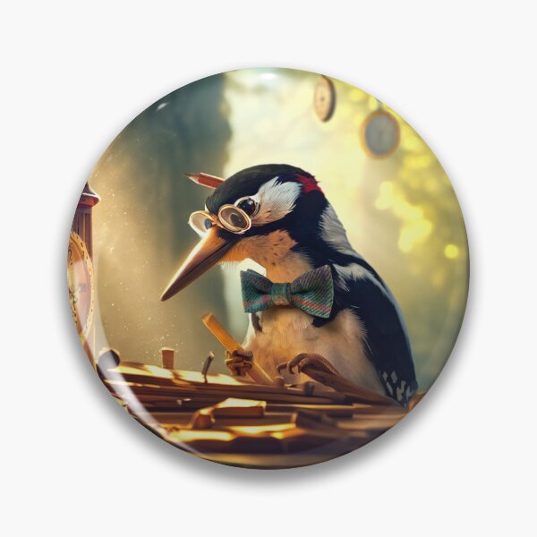 Item preview, 'Woodrow, the clockmaker, wanted to get finished before one of his headaches came along...' designed and sold by ArtSea-Bubble.