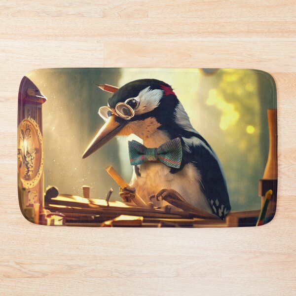 Item preview, 'Woodrow, the clockmaker, wanted to get finished before one of his headaches came along...' designed and sold by ArtSea-Bubble.