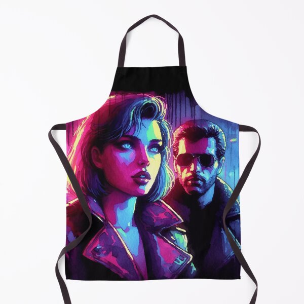 Item preview, Neon Noir 80s Detective Couple [Watercolor] designed and sold by RESToRAPTOR.