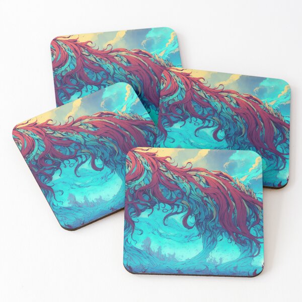 Item preview, Mystical Ribbon Beast in celeste designed and sold by LakshmiLovesMe.
