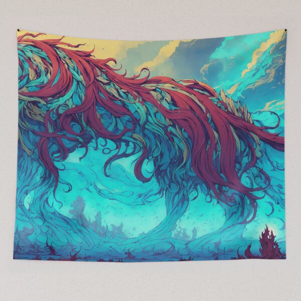Item preview, Mystical Ribbon Beast in celeste designed and sold by LakshmiLovesMe.