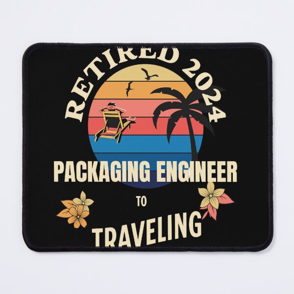 Item preview, Retired Packaging Engineer 2024. Tropical Sunset Retirement Vibes Design designed and sold by johnharry3.