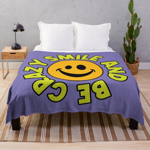 Item preview, Smile And Be Crazy - Fun Smile Quote - Colorful Text - Funny Smile Face designed and sold by WIZECROW.