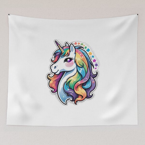 Item preview, Luna the galactic rainbow unicorn designed and sold by digistampdesign.
