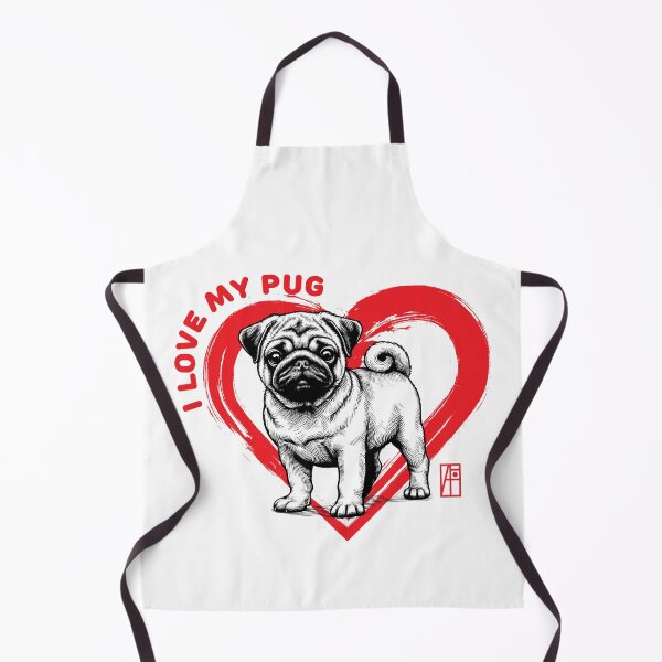 Artikelvorschau, Ich liebe meinen Mops – ich liebe meinen Hund – Liebling entworfen und verkauft von ArtProjectShop.