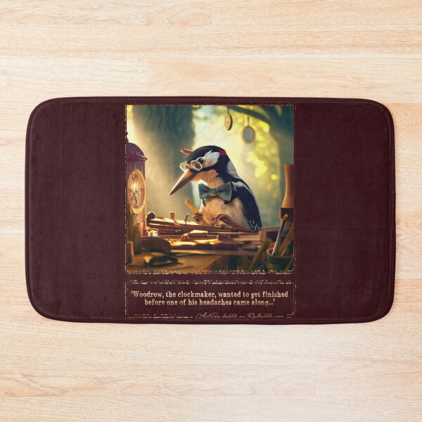 Item preview, (With text) 'Woodrow, the clockmaker, wanted to get finished before one of his headaches came along...' designed and sold by ArtSea-Bubble.