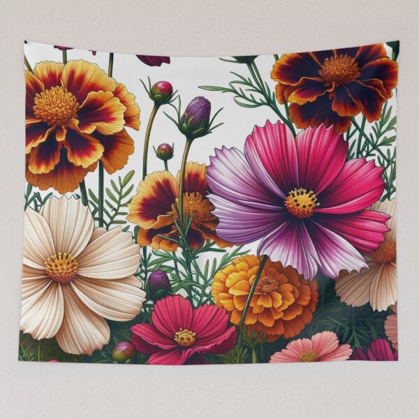 Item preview, Autumn Splendor Cosmos & Marigold Mélange designed and sold by NAFDesigns.