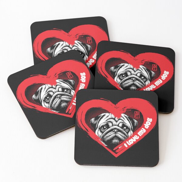 Artikelvorschau, Ich liebe meinen Mops - Liebling Hund - Ich liebe meinen Hund entworfen und verkauft von ArtProjectShop.