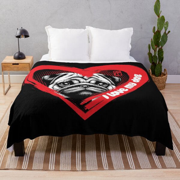 Item preview, I Love My Pug - Darling dog - I Love my dog designed and sold by ArtProjectShop.