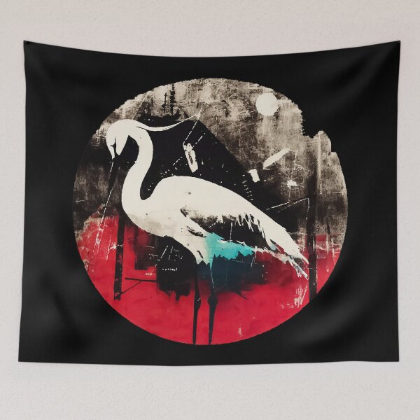 Item preview, Heron Vintage abstract street art designed and sold by TomFrontierArt.