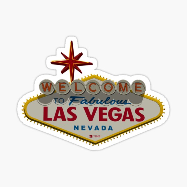 Las Vegas Welcome Sign Wall Decal - Iconic Retro Vegas Vibes