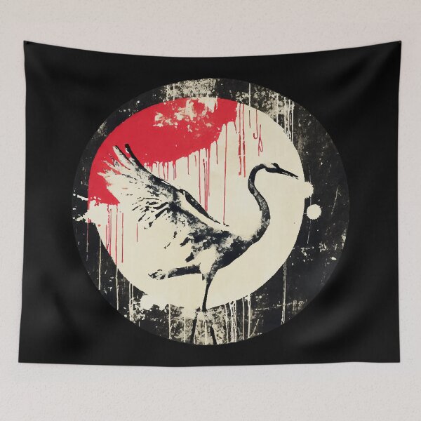 Item preview, Heron Vintage abstract street art designed and sold by TomFrontierArt.