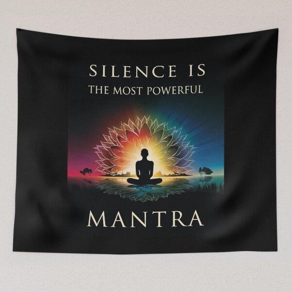 Item preview, Silnce is the most powerful Mantra, meditation designed and sold by Szkicerka.