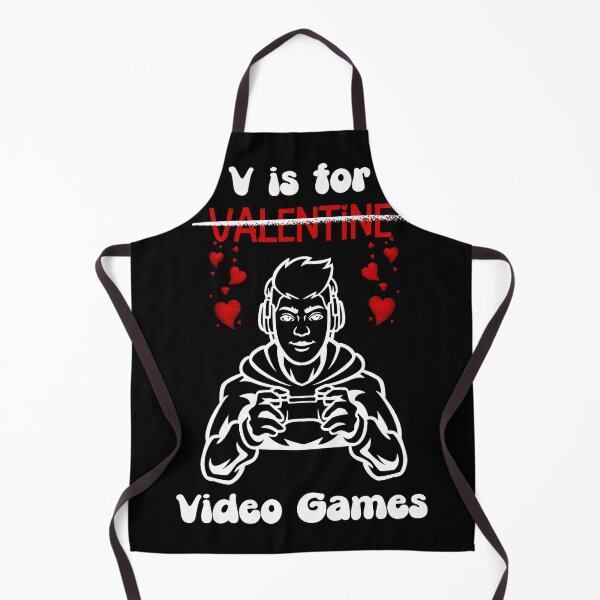 Item preview, V is for video games Funny Gamer Valentine's Day designed and sold by ZingZest.