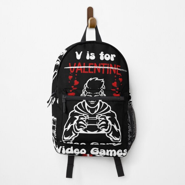 Item preview, V is for video games Funny Gamer Valentine's Day designed and sold by ZingZest.