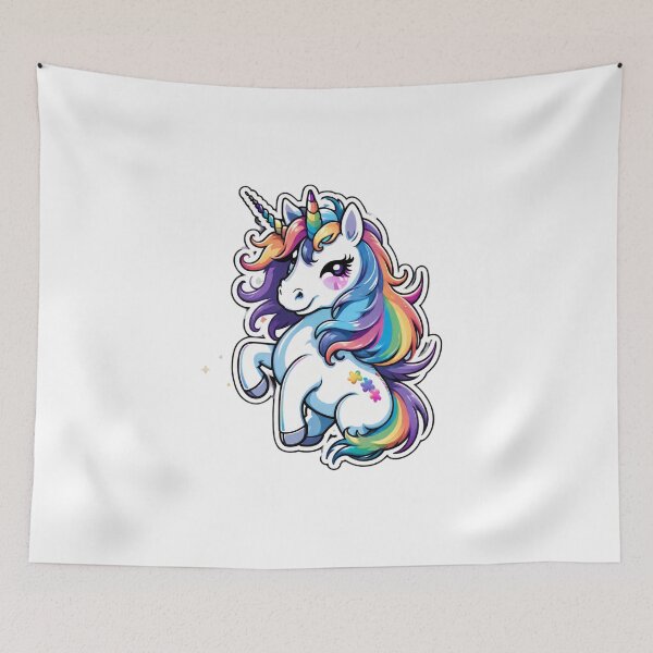 Item preview, Lola the colorful dream unicorn - illustration for fantasy worlds and unicorn fans designed and sold by digistampdesign.