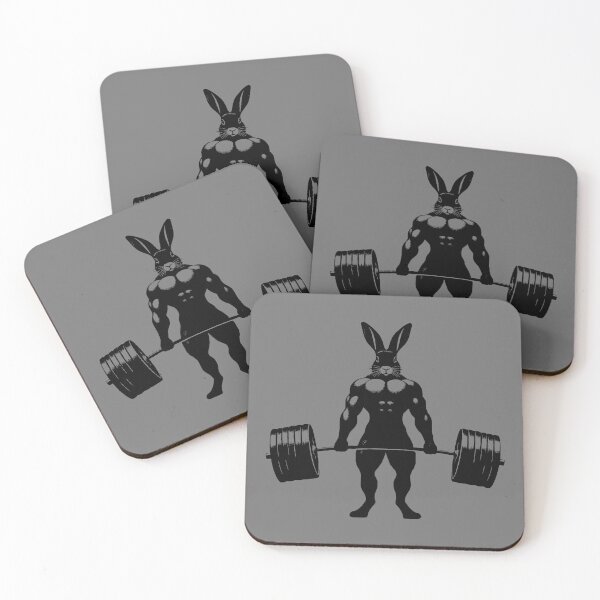 Item preview, Copy of Strong Rabbit Weightlifting Gym Sticker designed and sold by Black Bunny.
