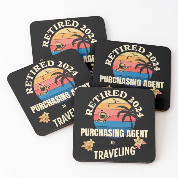 Item preview, Retired Purchasing Agent 2024. Tropical Sunset Retirement Vibes Design designed and sold by johnharry3.