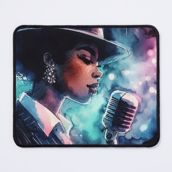 Item preview, Neo Noir Afro-American Jazz Singer Girl [Watercolor] designed and sold by RESToRAPTOR.
