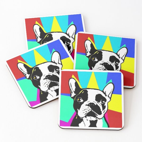 Item preview, French bulldog pop art - Frenchie - funky punky designed and sold by TheRubberOnion.