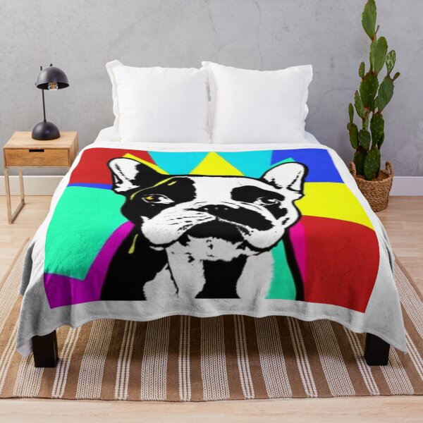 Item preview, French bulldog pop art - Frenchie - funky punky designed and sold by TheRubberOnion.