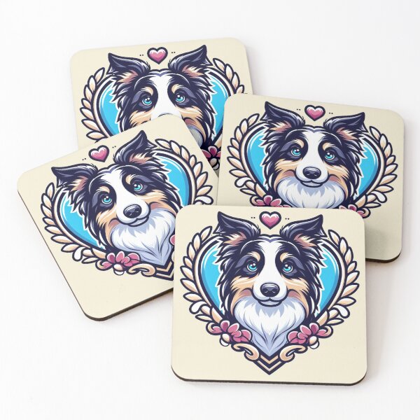 Item preview, Border Collie Black And White Cottagecore Dog Valentine's Day designed and sold by CoffeeIsATrip.