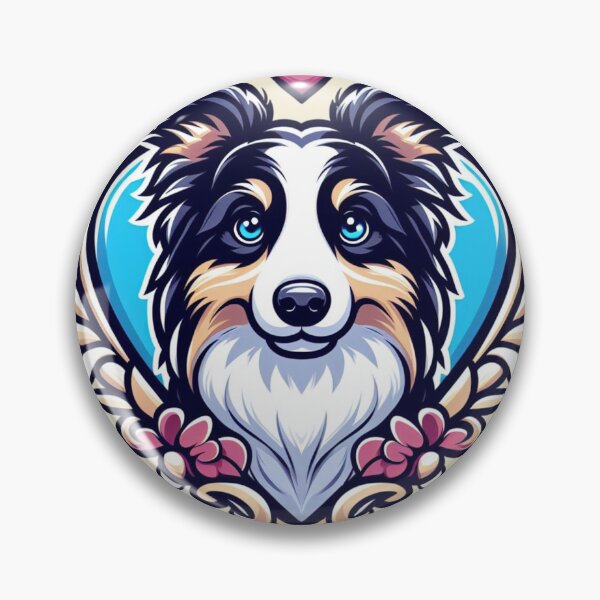 Item preview, Border Collie Black And White Cottagecore Dog Valentine's Day designed and sold by CoffeeIsATrip.