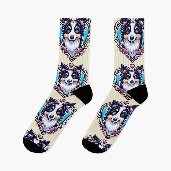 Item preview, Border Collie Black And White Cottagecore Dog Valentine's Day designed and sold by CoffeeIsATrip.