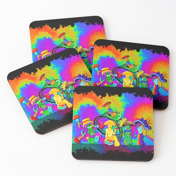 Item preview, The Psychedelic Family, Rainbow, magic mushrooms, abstract art designed and sold by MayGreenAbgrall.