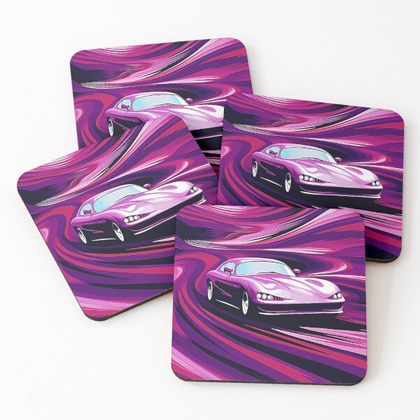 Item preview, Color Waves - Sports Car - Purple - Digital Art designed and sold by SnoopyTF.