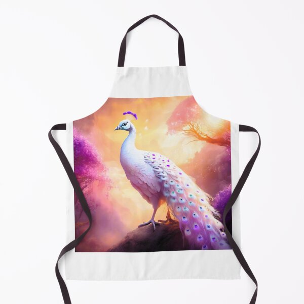 Item preview, White peacock bird with purple spots designed and sold by janjacbu.