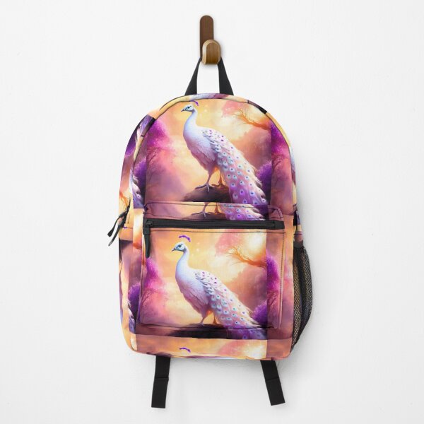 Item preview, White peacock bird with purple spots designed and sold by janjacbu.
