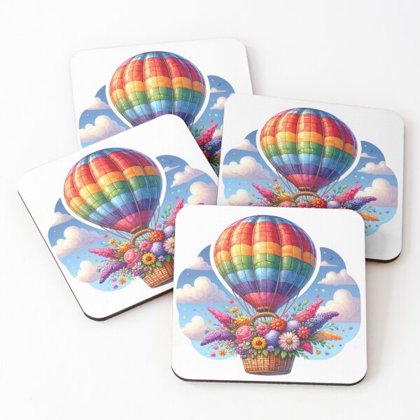 Item preview, Floral Hot Air Balloon Stickers designed and sold by mymagicstoreus.