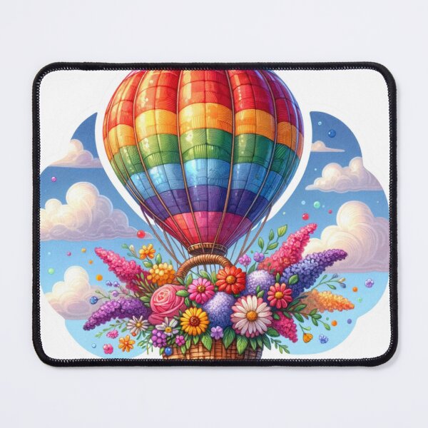 Item preview, Floral Hot Air Balloon Stickers designed and sold by mymagicstoreus.
