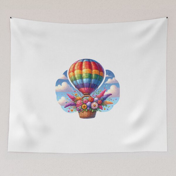 Item preview, Floral Hot Air Balloon Stickers designed and sold by mymagicstoreus.
