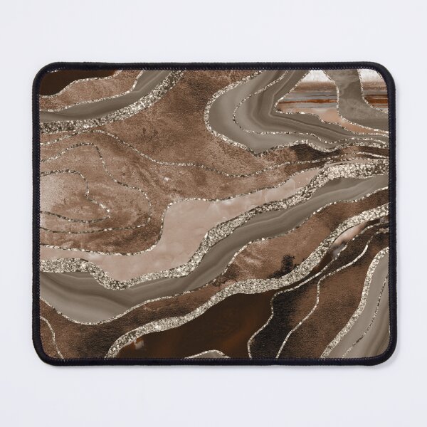Item preview, Brown Marble Agate Gold Glam #2 (Photo of Glitter Only - Not Reflective) designed and sold by Anita's & Bella's Art.
