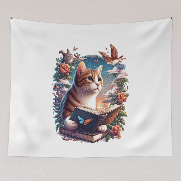 Item preview, Cat Reading book,nerdy designed and sold by GLORY-LIFE.