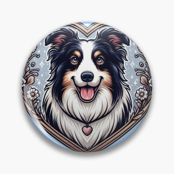 Item preview, Border Collie Tri Color Cottagecore Dog Valentine Heart designed and sold by CoffeeIsATrip.