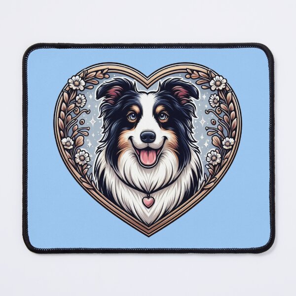 Item preview, Border Collie Tri Color Cottagecore Dog Valentine Heart designed and sold by CoffeeIsATrip.