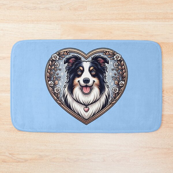 Item preview, Border Collie Tri Color Cottagecore Dog Valentine Heart designed and sold by CoffeeIsATrip.