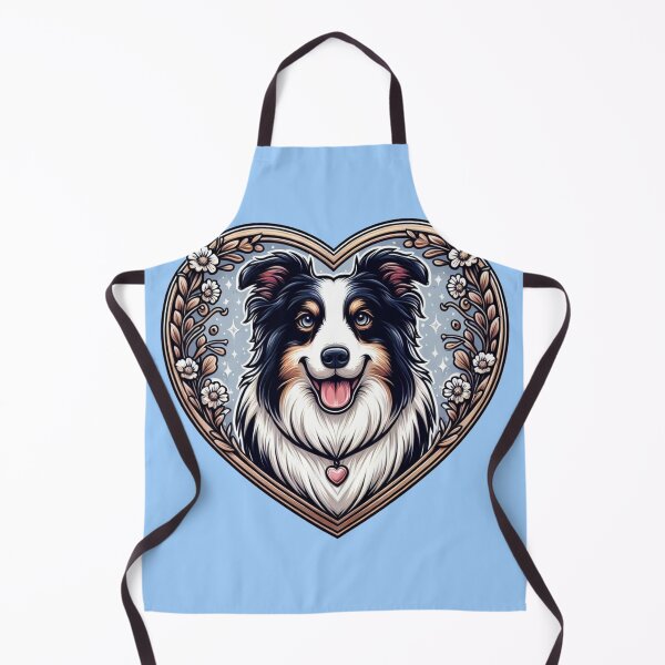 Item preview, Border Collie Tri Color Cottagecore Dog Valentine Heart designed and sold by CoffeeIsATrip.